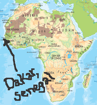map of dakar